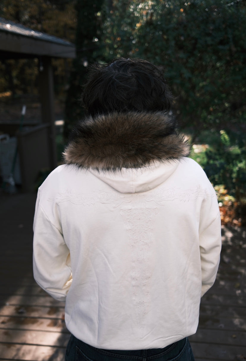 Fur hoodie detachable