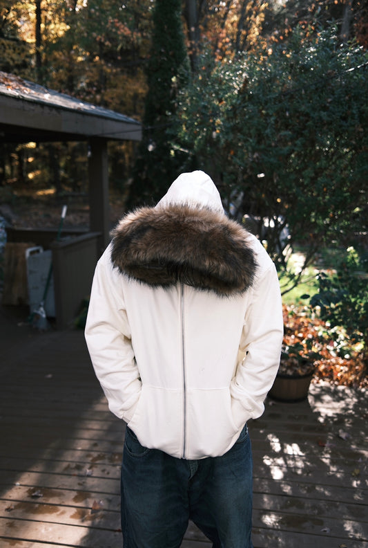 Fur hoodie detachable
